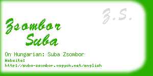 zsombor suba business card